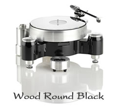 Solid Wood Round Black